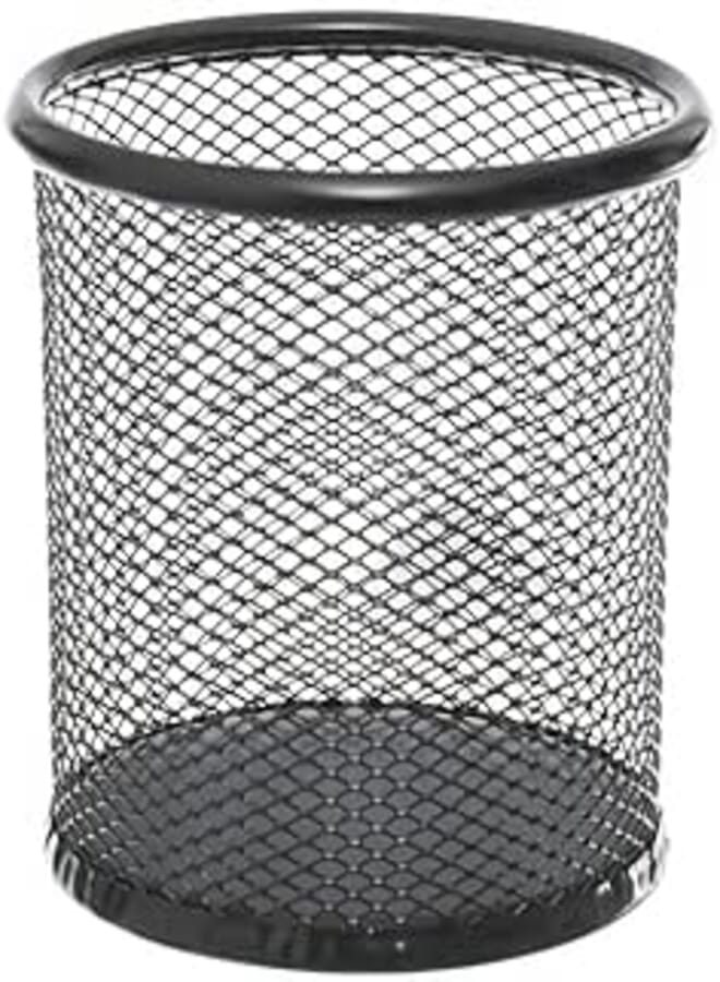 Pen Holder for Desk - Metal - Black